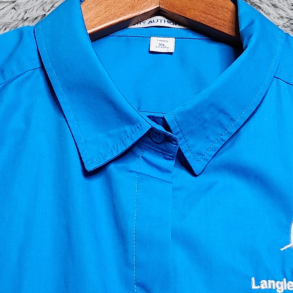 NASA Shirt Womens XL Langley Research Center Button Down Up Blue Embroidered USA - Picture 4 of 10